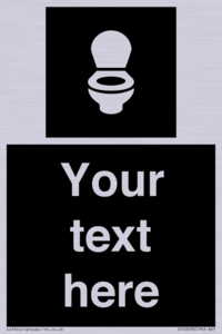 Custom information: black panel wc toilet